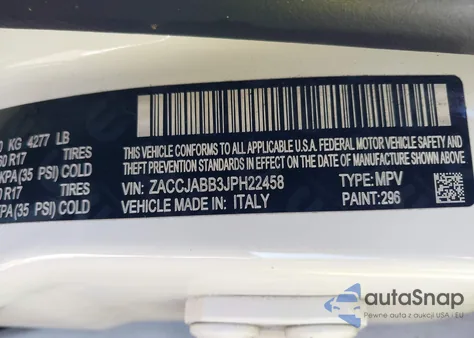 2018 Jeep Renegade Latitude Fwd from USA, damaged, VIN ZACCJABB3JPH22458